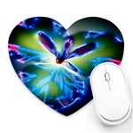 flower Mouse Pad (Heart) Front