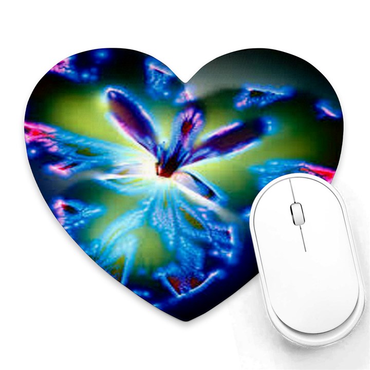 flower Mouse Pad (Heart)