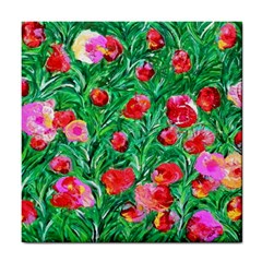 Flower Dreams Ceramic Tile by dawnsebaughinc