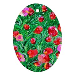 Flower Dreams Oval Ornament