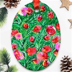 Flower Dreams Oval Ornament Front