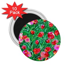 Flower Dreams 2 25  Button Magnet (10 Pack) by dawnsebaughinc