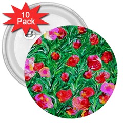 Flower Dreams 3  Button (10 Pack)