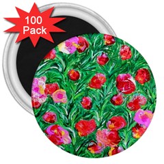 Flower Dreams 3  Button Magnet (100 Pack) by dawnsebaughinc