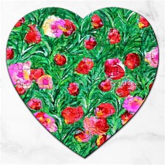 Flower Dreams Jigsaw Puzzle (heart) by dawnsebaughinc