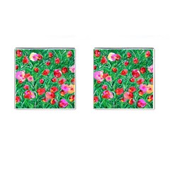 Flower Dreams Cufflinks (square) by dawnsebaughinc