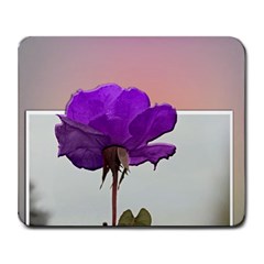 3d Purple Rose Large Mouse Pad (rectangle)