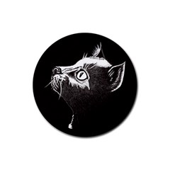 Shadow Cat Drink Coaster (round) by CMCreations