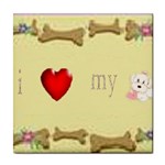 I Love My Dog! II Ceramic Tile Front