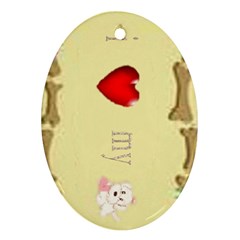 I Love My Dog! II Oval Ornament