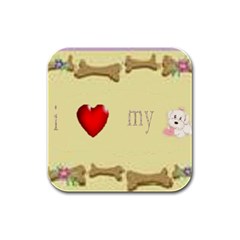 I Love My Dog! II Drink Coasters 4 Pack (Square)