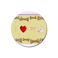 I Love My Dog! II Drink Coaster (Round)