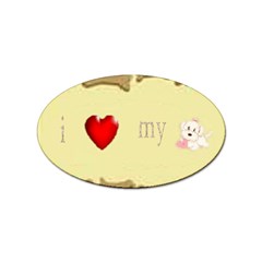 I Love My Dog! Ii Sticker (oval) by mysticalimages