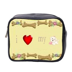 I Love My Dog! II Mini Travel Toiletry Bag (Two Sides)