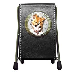 Sweet Face :) Stationery Holder Clock by mysticalimages