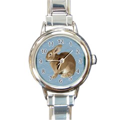 Cute Bunny Round Italian Charm Watch