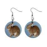 Cute Bunny Mini Button Earrings Front