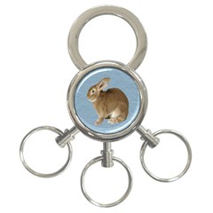 Cute Bunny 3-ring Key Chain by mysticalimages