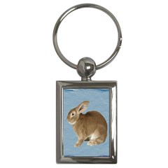 Cute Bunny Key Chain (rectangle) by mysticalimages