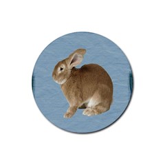 Cute Bunny Drink Coaster (round) by mysticalimages