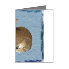 Cute Bunny Mini Greeting Card by mysticalimages