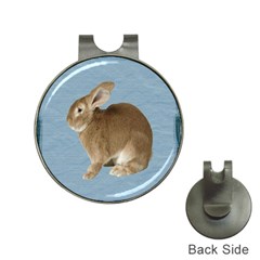 Cute Bunny Hat Clip With Golf Ball Marker by mysticalimages