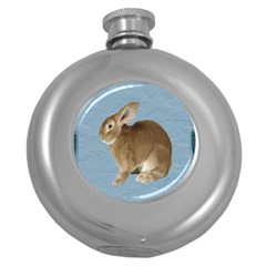 Cute Bunny Hip Flask (round) by mysticalimages