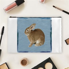 Cute Bunny Cosmetic Bag (large) by mysticalimages