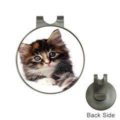 Curious Kitty Hat Clip With Golf Ball Marker