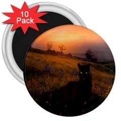 Evening Rest 3  Button Magnet (10 Pack)