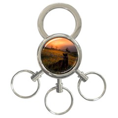 Evening Rest 3-ring Key Chain by mysticalimages