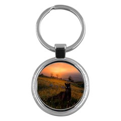 Evening Rest Key Chain (round)