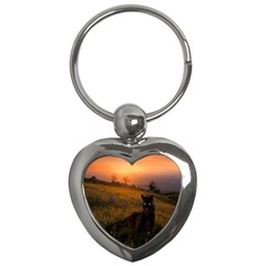 Evening Rest Key Chain (heart) by mysticalimages