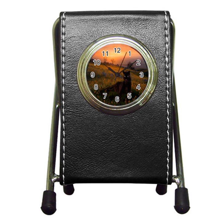 Evening Rest Stationery Holder Clock