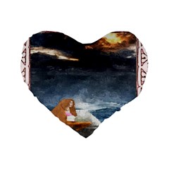 Stormy Twilight [framed] 16  Premium Heart Shape Cushion  by mysticalimages