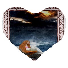 Stormy Twilight [framed] 19  Premium Heart Shape Cushion