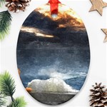 Stormy Twilight  Oval Ornament (Two Sides) Back