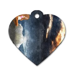 Stormy Twilight  Dog Tag Heart (Two Sided)