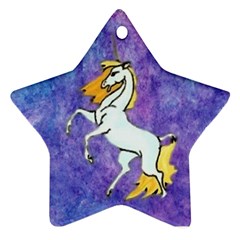 Unicorn Ii Star Ornament by mysticalimages