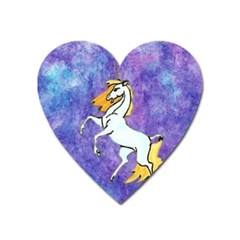 Unicorn Ii Magnet (heart) by mysticalimages