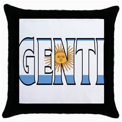 Argentina Black Throw Pillow Case by worldbanners