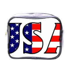 Usa Mini Travel Toiletry Bag (one Side) by worldbanners