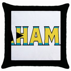 Bahamas Black Throw Pillow Case by worldbanners