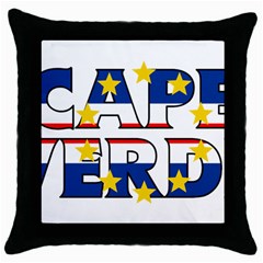 Cape Verde2 Black Throw Pillow Case by worldbanners