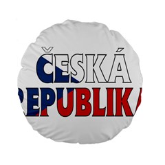 Czech 15  Premium Round Cushion  by worldbanners