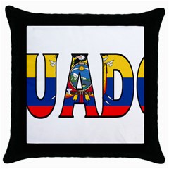 Ecuador Black Throw Pillow Case by worldbanners