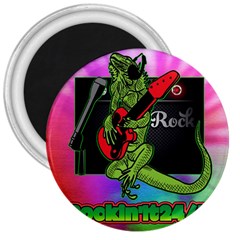 Rock Out Like An Iguana 3  Button Magnet by Contest1704350