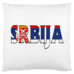 Serbia2 Large Cushion Case (one Side)