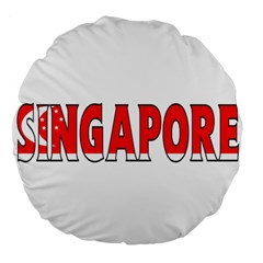 Singapore 18  Premium Round Cushion  by worldbanners