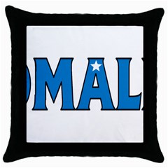 Somalia Black Throw Pillow Case by worldbanners